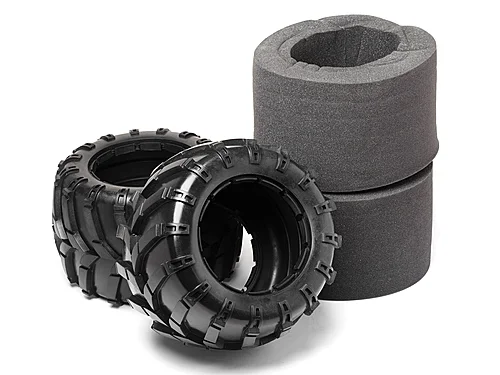 Tyres w/Inserts 2 Pcs (Blackout MT) — image 1 of 2