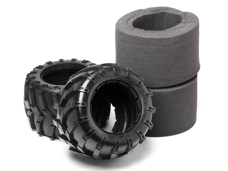 Tyres w/Inserts 2 Pcs (Blackout MT) — image 2 of 2