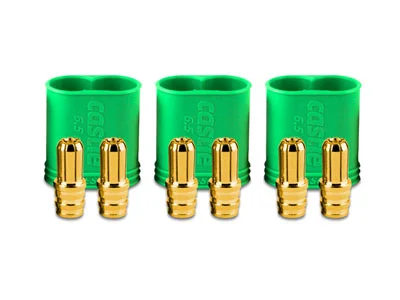 Castle Creations Polarized Bullet Connectors - 6 Males, 3 Housings - 6.5mm — image 1 of 3