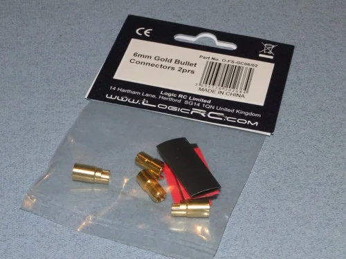 6mm Gold Bullet Connectors 2prs — image 2 of 4