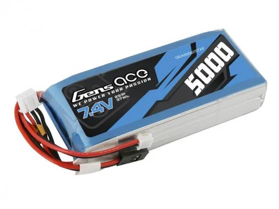 Gens Ace Transmitter LiPo - 2S 7.4V 5000mAh Tx/Rx with Futaba Connector — image 1 of 5