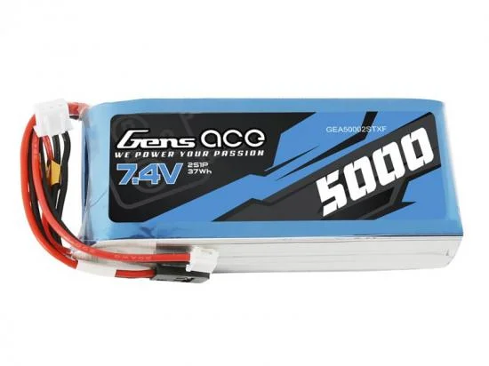 Gens Ace Transmitter LiPo - 2S 7.4V 5000mAh Tx/Rx with Futaba Connector — image 2 of 5