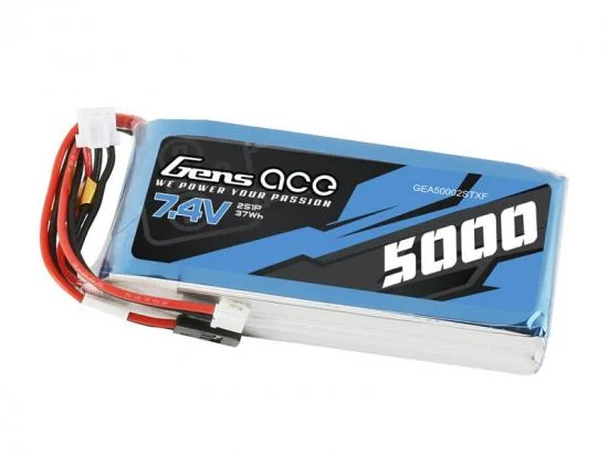 Gens Ace Transmitter LiPo - 2S 7.4V 5000mAh Tx/Rx with Futaba Connector — image 3 of 5