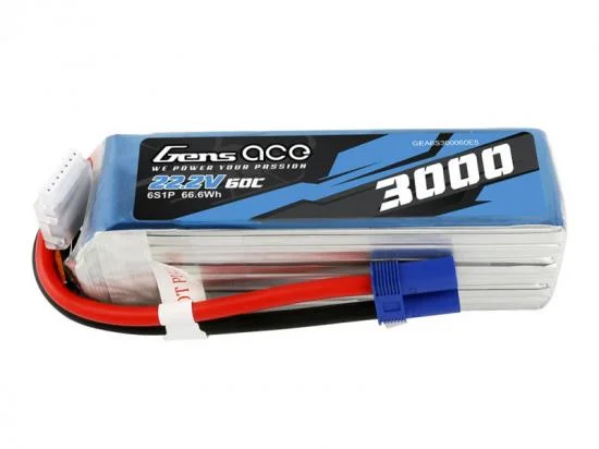 Gens Ace LiPo - 6S 22.V 3000mAh 60C - EC5 — image 2 of 5