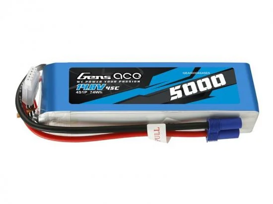 Gens Ace LiPo - 6S 22.2V 5000mAh 45C - EC5 &mdash; image 2 of 3