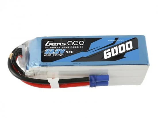 Gens Ace LiPo - 6S 22.2V 6000mAh 45C - EC5 — image 2 of 5