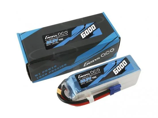 Gens Ace LiPo - 6S 22.2V 6000mAh 45C - EC5 — image 5 of 5