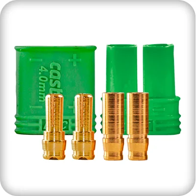 Castle 4mm Polarized Bullet Connector Set ** CLEARANCE **
