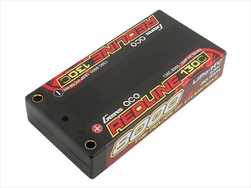 Gens Ace HV LiPo Shorty Hard Case - 1S 3.8v 8000mAh 130C - 4mm Tubes &mdash; image 3 of 3