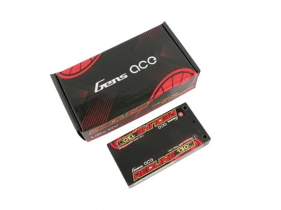 Gens Ace HV Hard Case LiPo - 1S2P 3.8V 8000mAh 130C RL Short 5mm Tubes — image 2 of 2