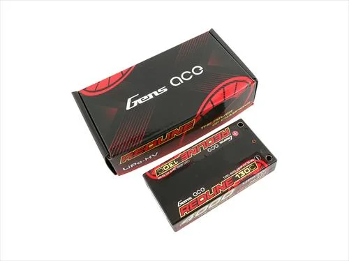 Gens Ace HV LiPo Shorty Hard Case - 2S 7.6V 4000mAh 130C - 4mm Tubes &mdash; image 2 of 3