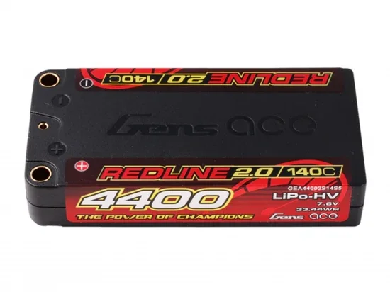 Gens Ace Redline 2.0 Race HV LiPo - 7.6V 4400mAh 140C RL2 Shorty - 5mm — image 3 of 5
