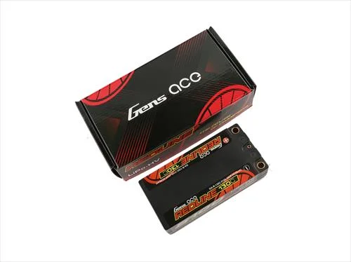 Gens Ace HV LiPo Shorty Hard Case - 2S 7.6V 5100mAh 130C - 5mm Tubes — image 2 of 3