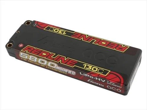 Gens Ace HV LiPo Hard Case - 2S 7.6V 5800mAh 130C - 5mm Tubes &mdash; image 2 of 3