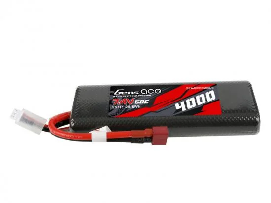 Gens Ace Hard Case Bashing Series LiPo - 2S 7.4V 4000mAh 60C - Deans &mdash; image 2 of 5