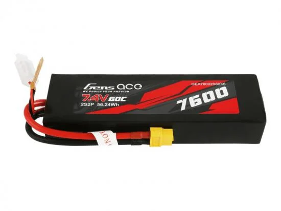 Gens Ace LiPo - 2S 7.4V 7600mah 60C with XT60 &mdash; image 2 of 5