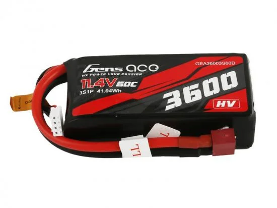 Gens Ace HV LiPo - 3S 11.4V 3600mAh 60C - Deans — image 2 of 5
