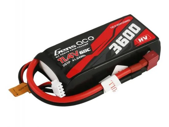 Gens Ace HV LiPo - 3S 11.4V 3600mAh 60C - Deans — image 3 of 5