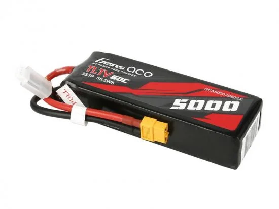 Gens Ace LiPo - 3S 11.1V 5000mAh 60C with XT60 (Short) — image 2 of 6