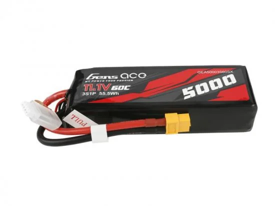 Gens Ace LiPo - 3S 11.1V 5000mAh 60C with XT60 (Short) — image 3 of 6