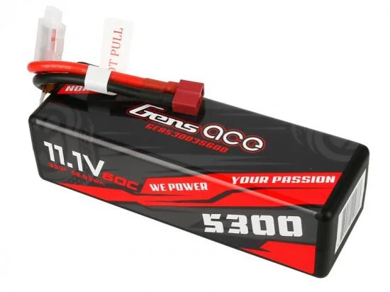 Gens Ace Hard Case LiPo - 3S 11.1V 5300mAh 60C with Deans &mdash; image 2 of 4