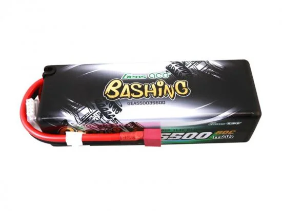 Gens Ace Hard Case Car LiPo - 3S 11.1V 5500mAh 60C with Deans — image 3 of 3