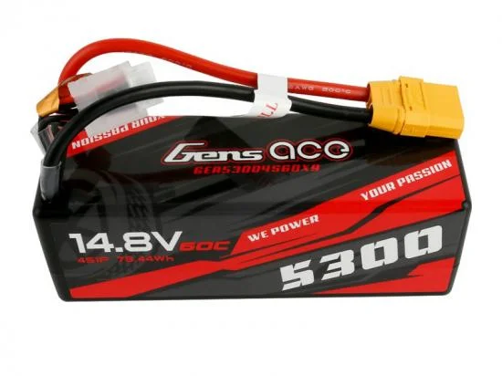 Gens Ace LiPo - 4S 14.8V 5300mAh 60C with XT90 &mdash; image 2 of 5
