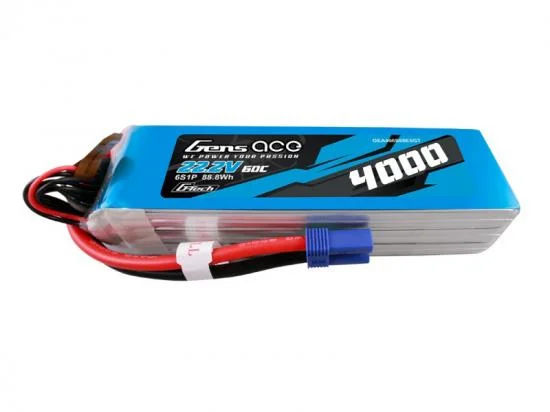 Gens Ace G-Tech LiPo - 6S 22.2V 4000mAh 60C with EC5 &mdash; image 4 of 5