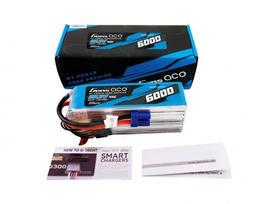 Gens Ace G-Tech LiPo - 6S 22.2V 6000mAh 45C - EC5 &mdash; image 4 of 4