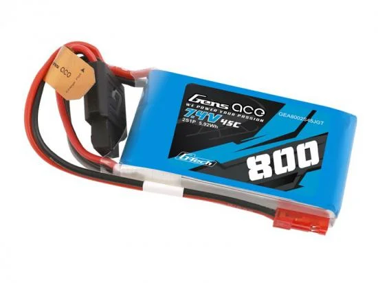 Gens Ace G-Tech LiPo - 2S 7.4V 800mAh 45C - BEC — image 1 of 5