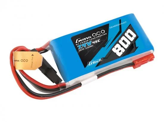 Gens Ace G-Tech LiPo - 2S 7.4V 800mAh 45C - BEC — image 2 of 5