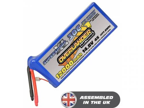 12000mAh 4S 14.8v 30C LiPo Battery - Overlander SupersportXL — image 1 of 2