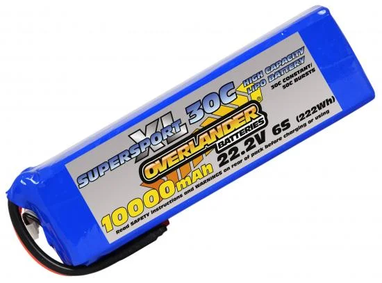 Overlander 10000mAh 22.2V 6S 30C SupersportXL LiPo Battery — image 1 of 2