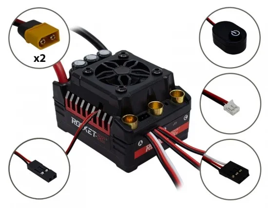 Overlander 1850KV Rocket RC V2 Supersonic 4274 Brushless Motor + 160A ESC for 1:8 Cars — image 3 of 3