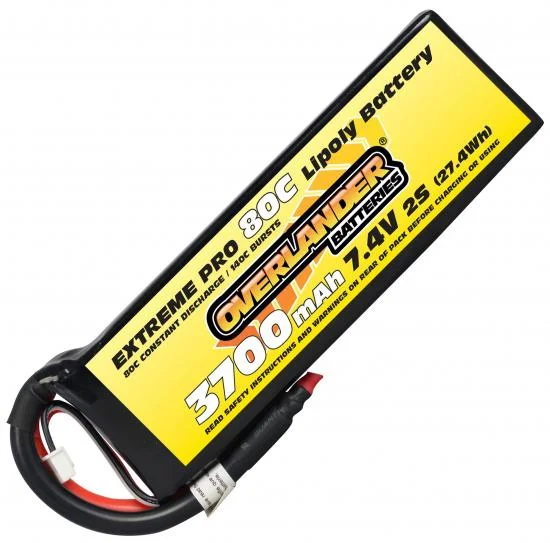3700mAh 2S 7.4v 70C LiPo Battery - Overlander Extreme Pro &mdash; image 4 of 4