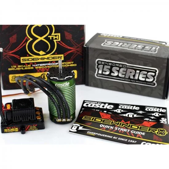 Castle Creations Sidewinder 1:8 ESC And 2200kV Sensor Ready Motor Combo — image 3 of 5