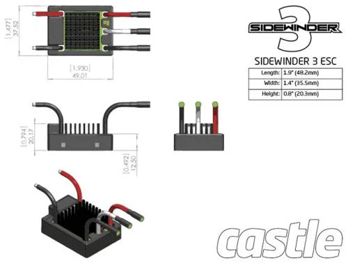Castle Creations SV3 Sidewinder Waterproof ESC — image 6 of 8