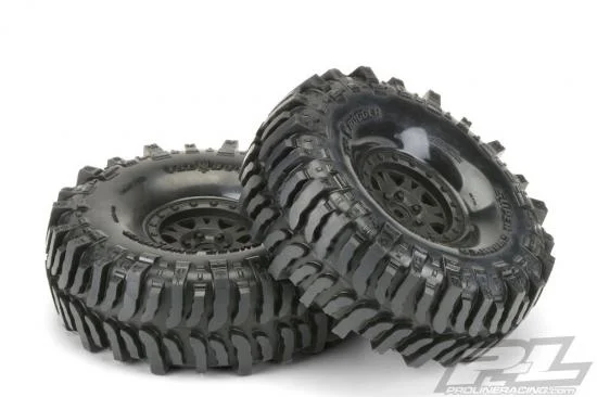 ProLine Interco Bogger 1.9 G8 Rock Terrain Truck Tyres on IMPULSE Black Beadlock Wheels (2) — image 10 of 13