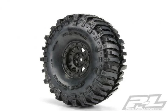 ProLine Interco Bogger 1.9 G8 Rock Terrain Truck Tyres on IMPULSE Black Beadlock Wheels (2) — image 7 of 13