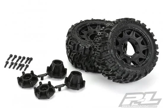 ProLine Trencher 2.8 LP Mounted on Black Raid 6X30 Wheels (2) &mdash; image 4 of 9