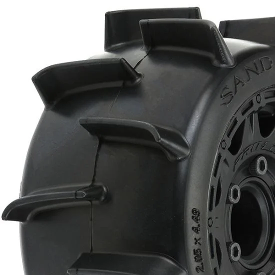 ProLine Sand Paw LP 2.8 Tyres Mounted on Black Raid 6X30 Wheels (2) — image 1 of 7
