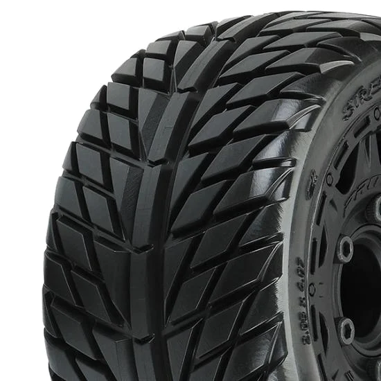 ProLine Street Fighter 2.8 Tyres Mounted on Black Raid 6X30 Removable Hex Wheels - 12mm Hex — image 1 of 8