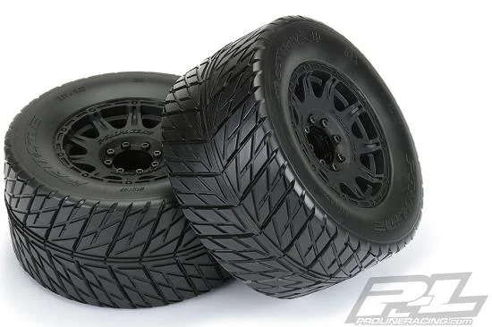 ProLine Street Fighter 3.8 Belted Tires Mounted On Raid Black Wheels 8X32 - 17mm Hex (2) &mdash; image 4 of 7