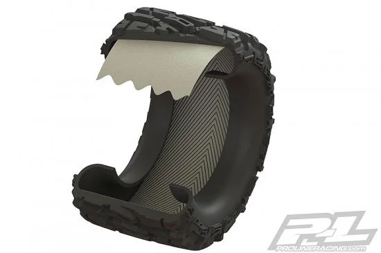 ProLine Trencher HP Belted 2.8 Tyres Mounted On Black 6X30 Removable Hex Wheels - 12mm Hex — image 8 of 14