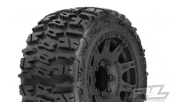 ProLine Trencher 3.8 LP Mounted on Black Raid 8x32 17mm Hex Wheels (2) — image 1 of 9