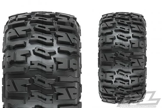 ProLine Trencher 3.8 LP Mounted on Black Raid 8x32 17mm Hex Wheels (2) — image 2 of 9