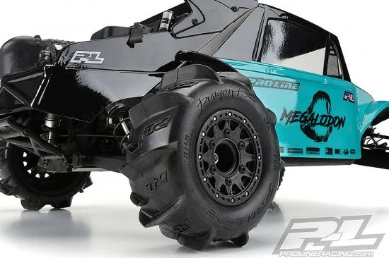 ProLine Dumont Paddle SC Tyres On Black Raid 6x30 SC Wheels (2) — image 6 of 12