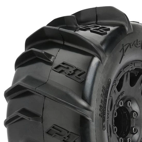 ProLine Dumont 3.8 Paddle Tyres Mounted on Black Raid 8x32 17mm Wheels (2) — image 1 of 12