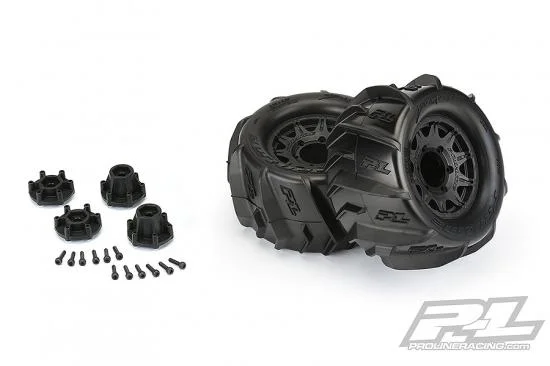 ProLine Dumont 2.8 Sand Paddle Tyres on Raid Black 6x30 12mm Hex Wheels (2) — image 11 of 14