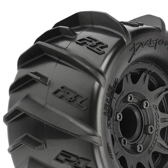 ProLine Dumont 2.8 Sand Paddle Tyres on Raid Black 6x30 12mm Hex Wheels (2) — image 1 of 14
